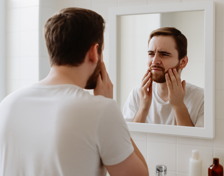 Acné adulte chez l'homme : causes hormonales souvent ignorées